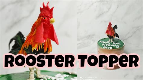 manok cake topper|How to make rooster cake topper .
